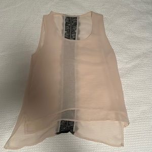 Sleeveless sheer blouse